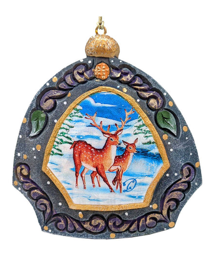 Moose Family Sculpted Hand-Painted Christmas Ornament by G. DeBrekht - Fifiels Moose Orn - 6102839