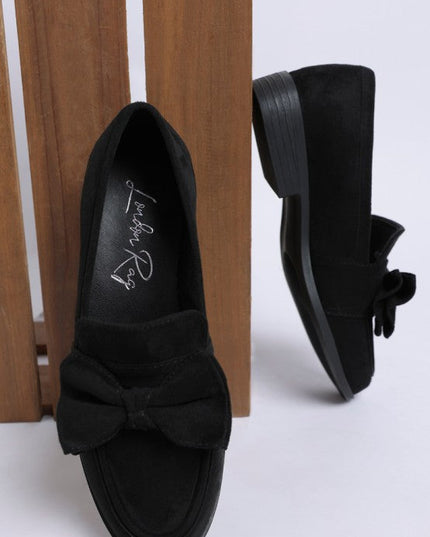 Havisham Bow Accent Heeled Loafers