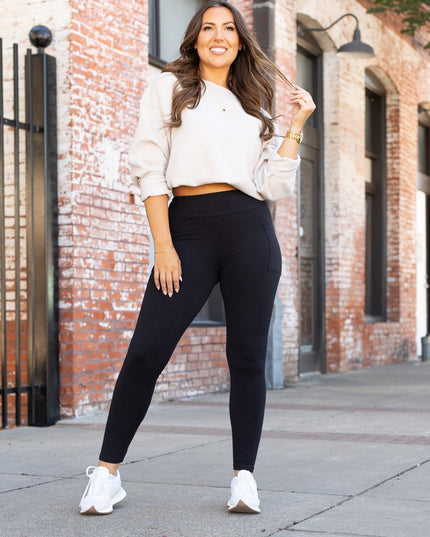Ready to Ship | BLACK FULL-LENGTH Leggings with POCKET