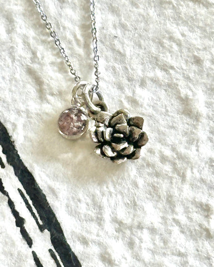 Succulent Flower Necklace