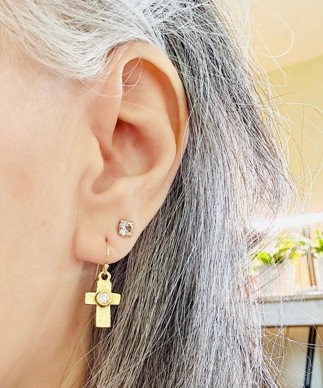 Artisan Cross Earrings