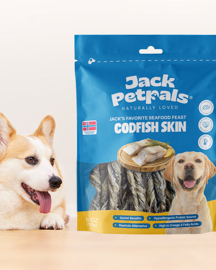 Jack PetPals Seafood Feast Codfish Skin Treat Chews (6oz)