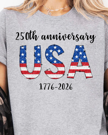 Happy 250 Years Birthday USA Shirt | America Anniversary | 4th of July Shirt | Independence Day Shirt 682482