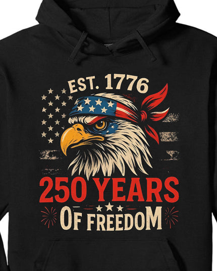 250 Years Of Freedom Shirt | Happy 250th Birthday USA Shirt | America 250th Anniversary Tee | US Flag Vintage Style T-Shirt 682533