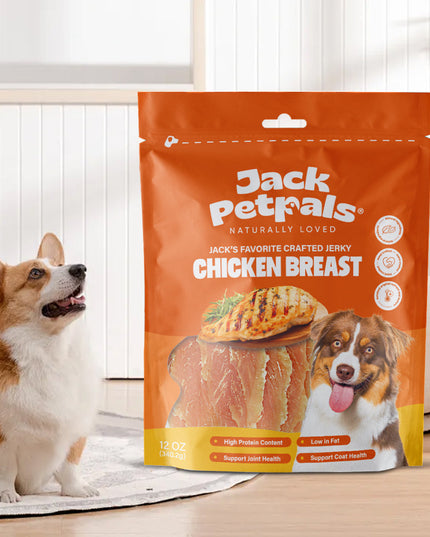 Jack PetPals Handcrafted Jerky Chicken Breast Dog Treats (12oz)
