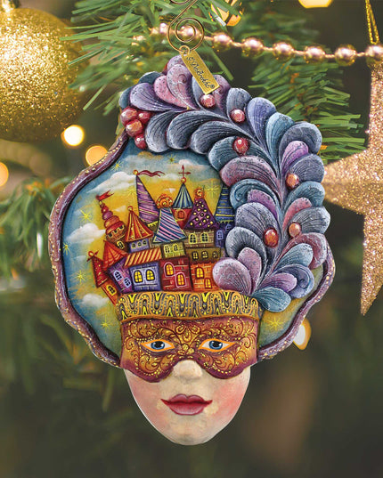 Castle Carnival Mask Sculpted Ornament by G. DeBrekht - 621145