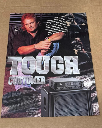 AMPEG AMPS - MICHAEL ANTHONY of VAN HALEN - 1999 Print Advertisement