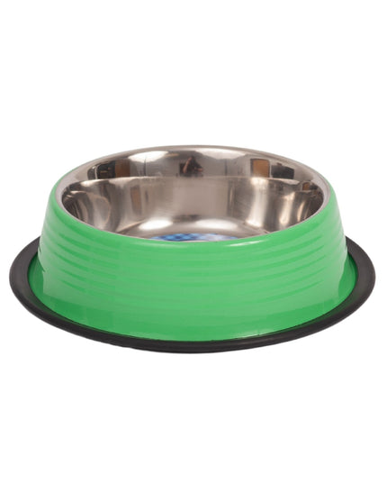 Country Living Set of 2 Ribbed Non-Slip Pet Bowls – Irish Green