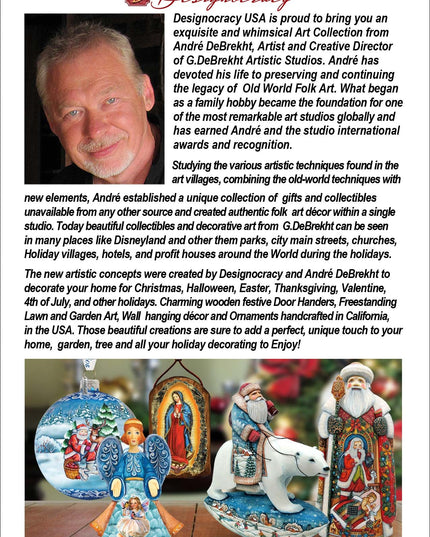 Winter Forest Sculpted Hand-Painted Christmas Ornament by G. DeBrekht - Nativity Holiday Decor - 622771