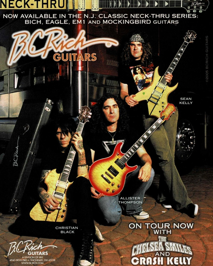 B.C. RICH GUITARS - Chelsea Smiles & Crash Kelly - 2005 Print Advertisement
