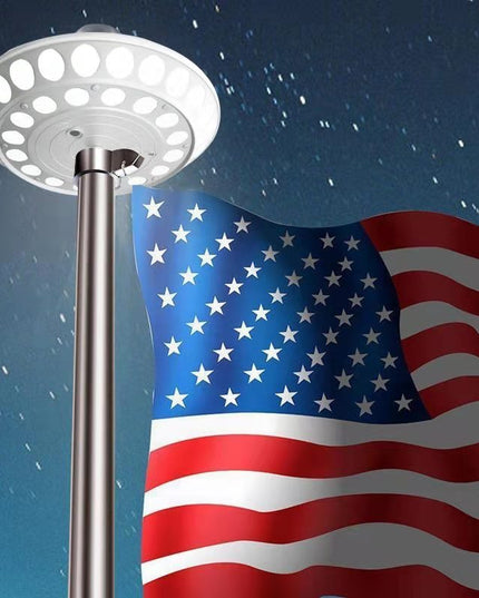 Double Row Solar Flagpole Top Light - 40 LED