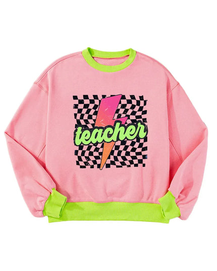 Women Graphic Round Neck Long Sleeve Sweatshirt