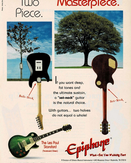 EPIPHONE GUITARS - LES PAUL STANDARD - 1997 Print Advertisement