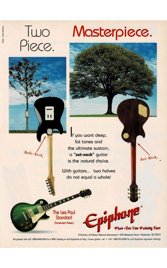 EPIPHONE GUITARS - LES PAUL STANDARD - 1997 Print Advertisement