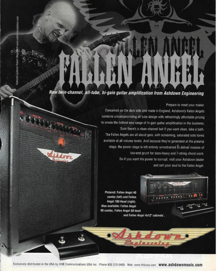 Ashdown Engineering - Fallen Angel - Robert Westerholt - 2003 Print Ad