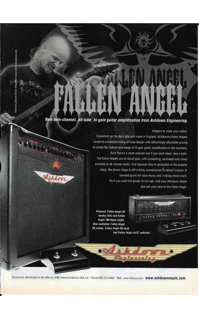 Ashdown Engineering - Fallen Angel - Robert Westerholt - 2003 Print Ad