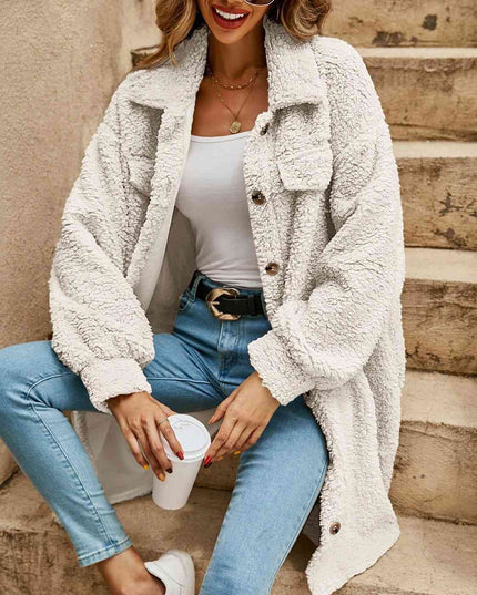 Women Collared Button Down Coat