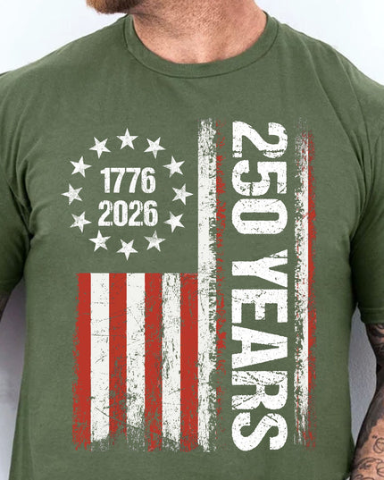 Happy 250 Years Birthday USA Shirt | Patriotic 4th of July 1776–2026 T-Shirt | America 250th Anniversary | Independence Day Shirt 682486