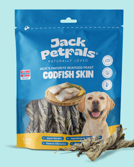 Jack PetPals Seafood Feast Codfish Skin Treat Chews (6oz)