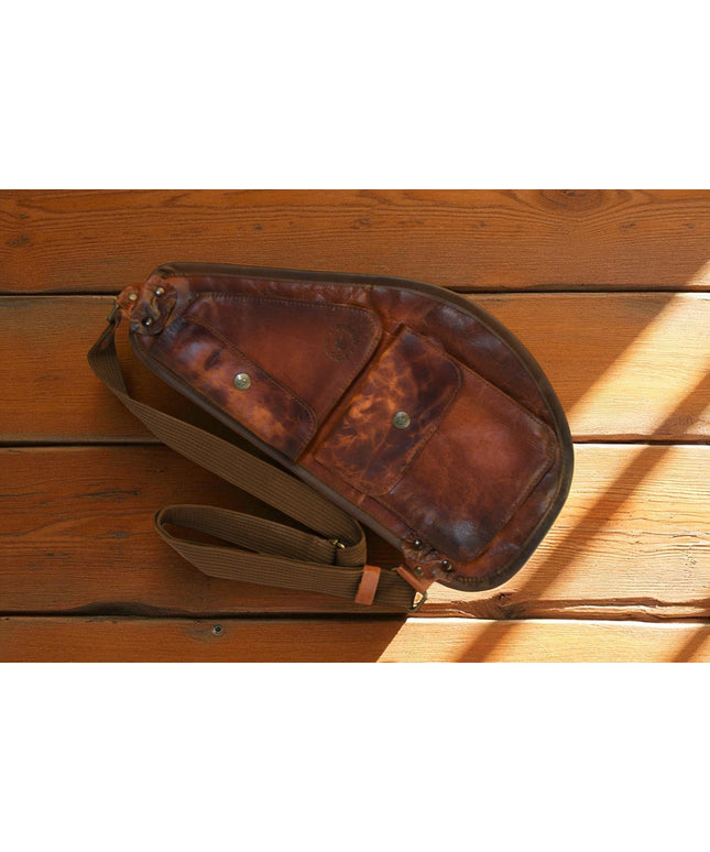 Bovine Leather Slim Sling - Red