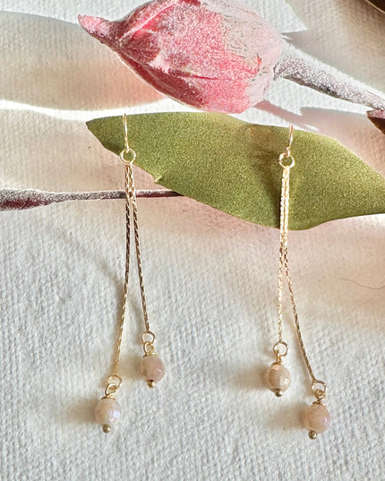 Tassel Gemstone Dangle Earrings