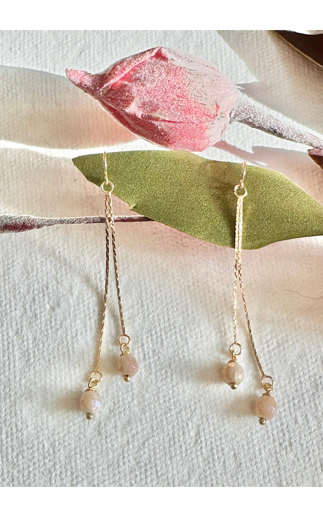 Tassel Gemstone Dangle Earrings