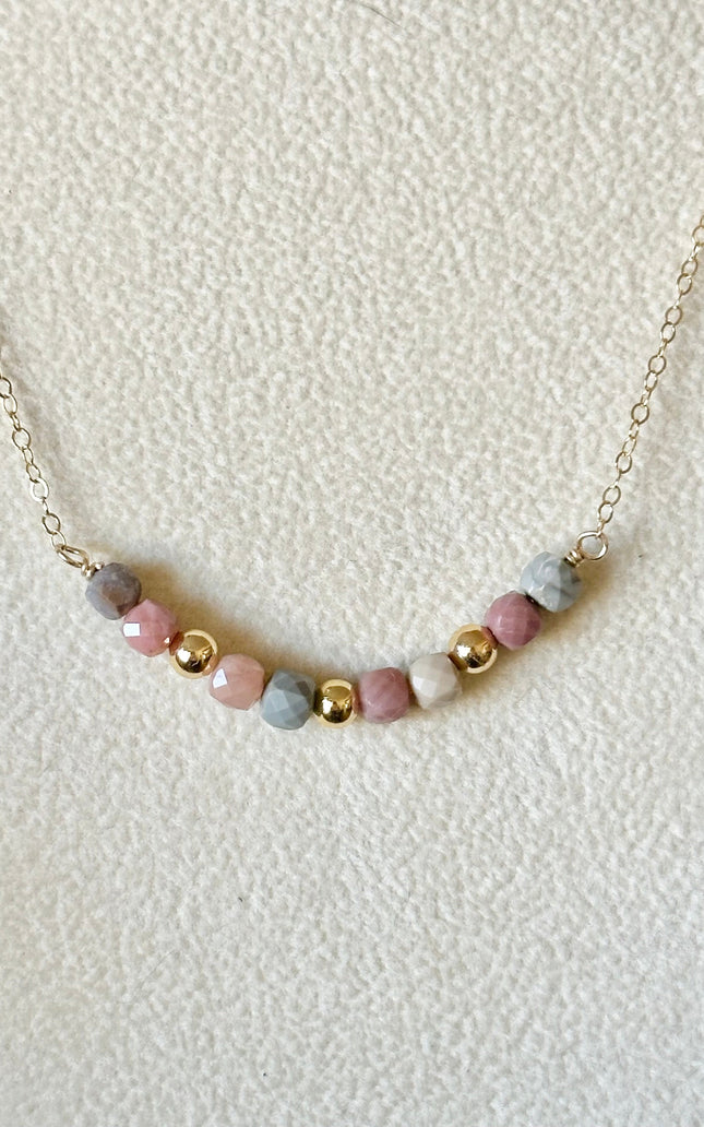 Alashan Mongolian Faceted Cube Necklace