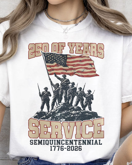 250 Years Of Service Shirt | Happy 250th Birthday USA Shirt | America 250th Anniversary Tee | Independence Day T-Shirt 682562