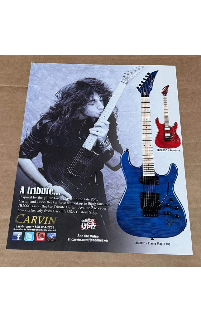 CARVIN GUITARS - JASON BECKER - 2012 Print Advertisement