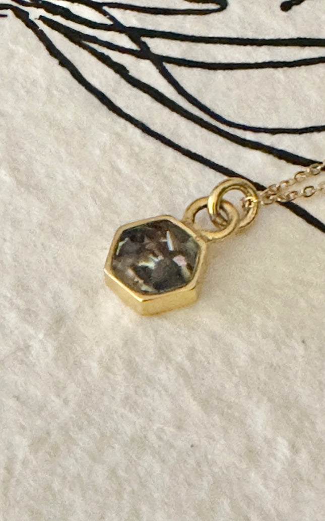 Petite Hexagon Gemstone Necklace