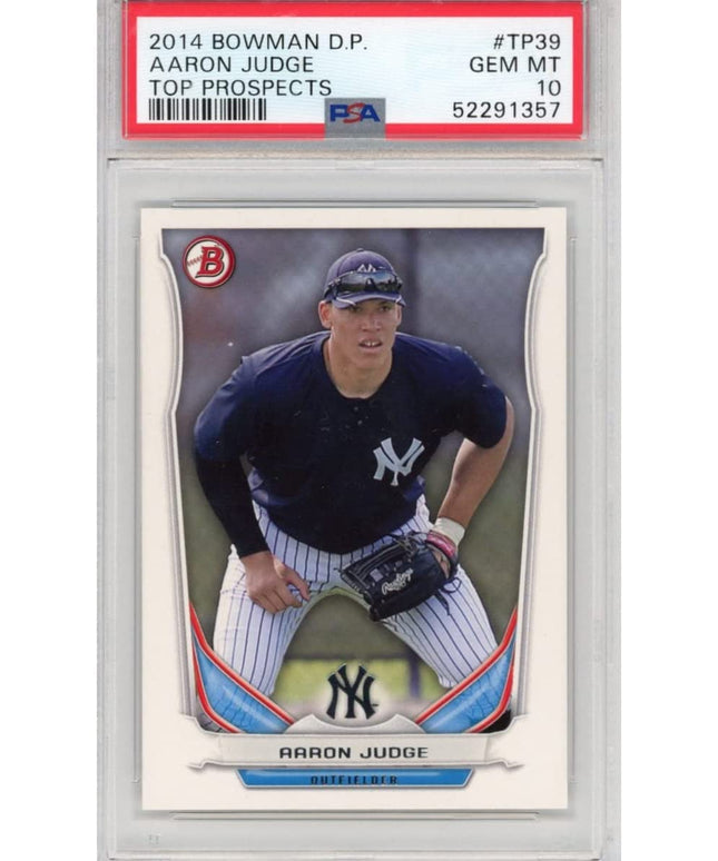 Graded 2014 Topps Bowman Draft Picks Aaron Judge #TP39 Top Prospects Rookie RC Baseball Card PSA 10 Gem Mint