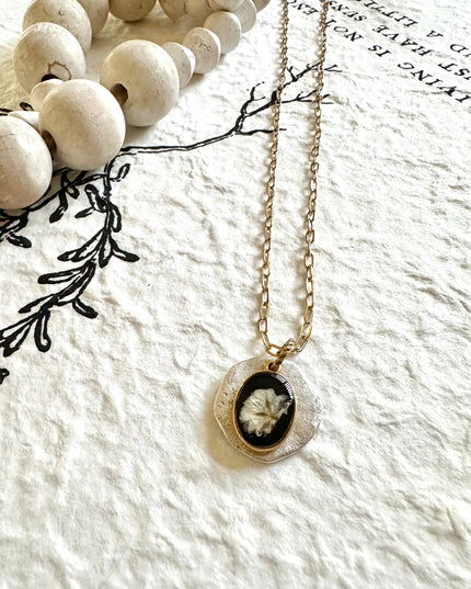 Floral Organic Disc Necklace