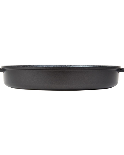MASTERPAN Nonstick Stovetop Oven Grill Pan & Stainless Steel Lid, Black 12" (30cm)