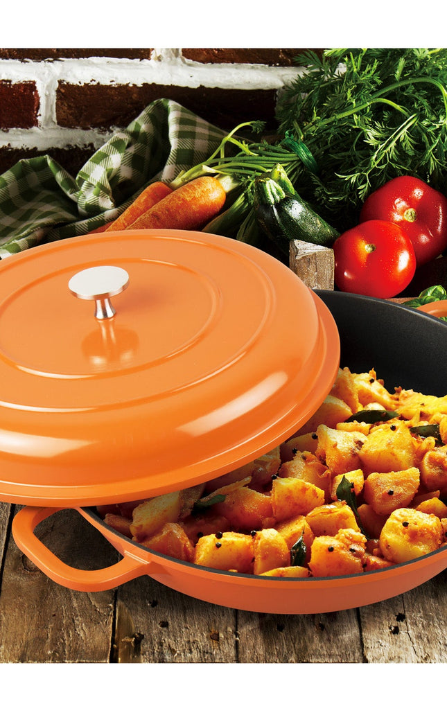 MASTERPAN Nonstick Dutch Casserole, Orange 3 Qt. 11" (28cm)