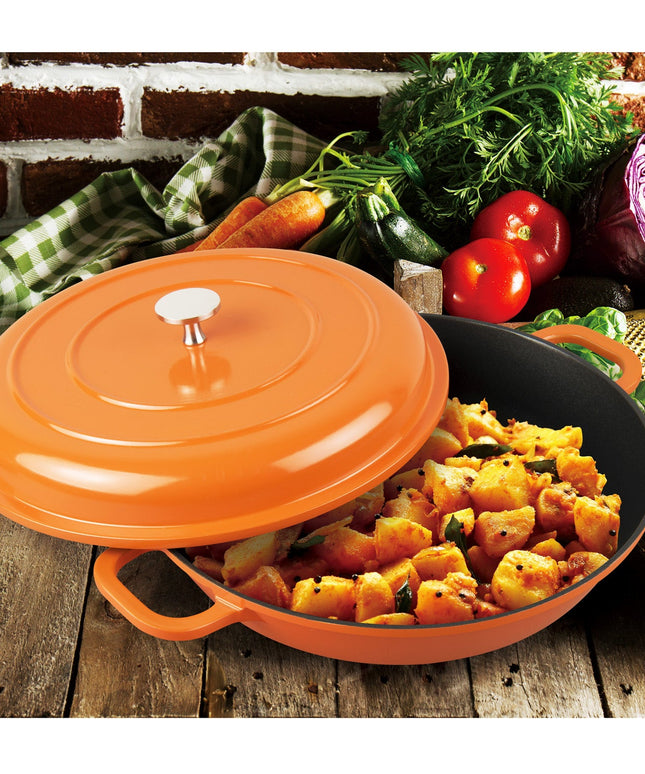 MASTERPAN Nonstick Dutch Casserole, Orange 3 Qt. 11" (28cm)