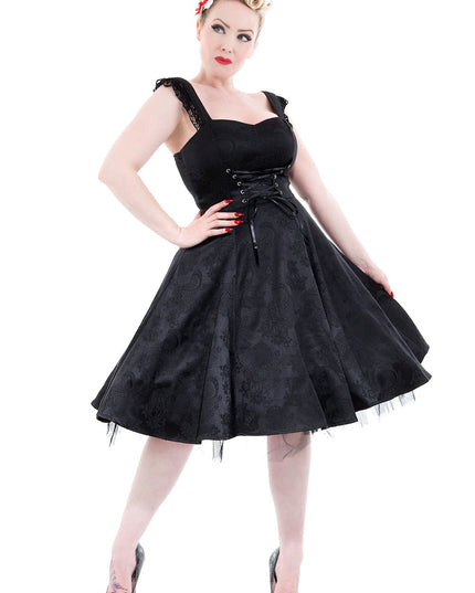 6671 Black Byzantine Swing Dress