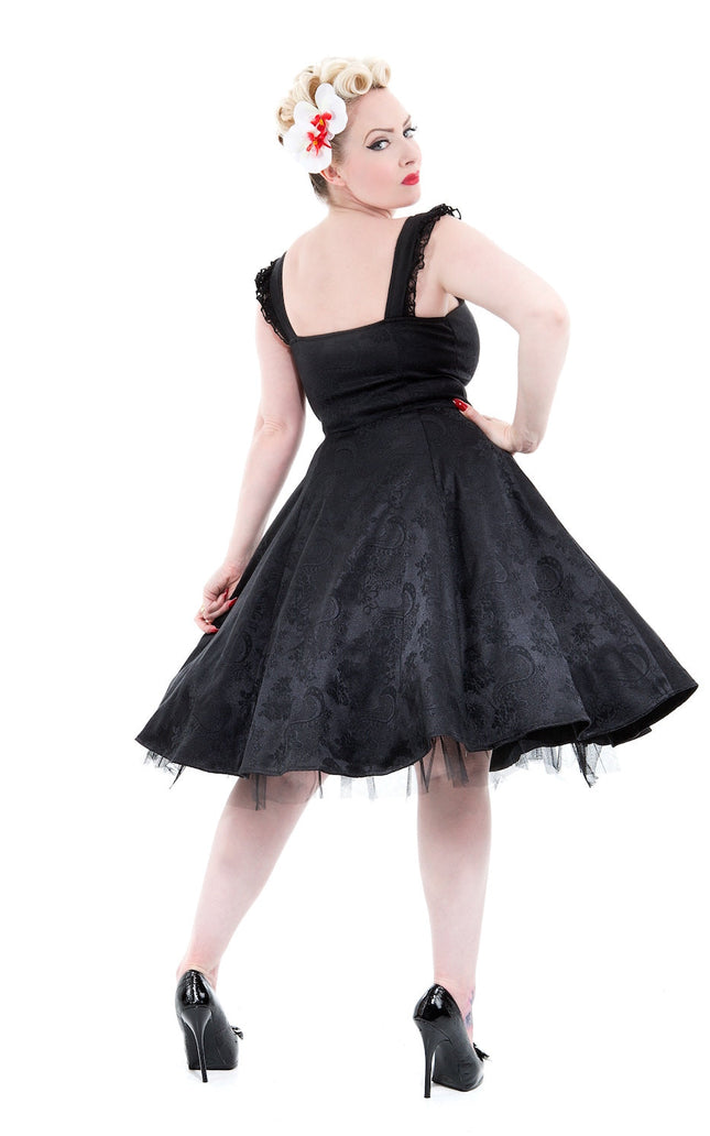 6671 Black Byzantine Swing Dress