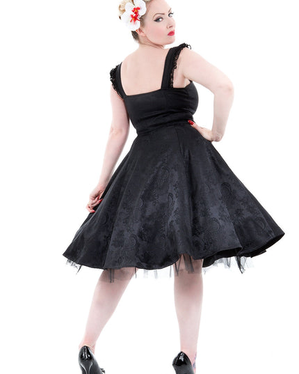 6671 Black Byzantine Swing Dress