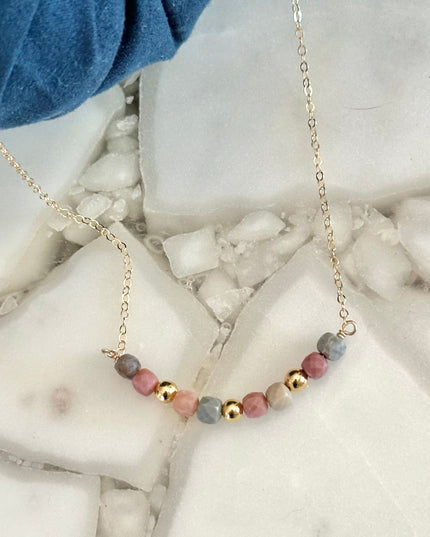 Alashan Mongolian Faceted Cube Necklace