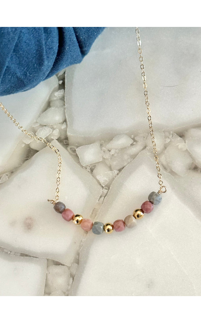 Alashan Mongolian Faceted Cube Necklace