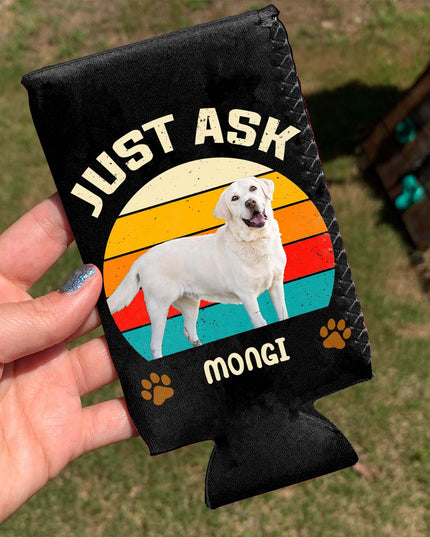 Personalized Dog Photo Best Dog Mom Ever Can Cooler | Custom Dog Name Can Cover | Can Sleeve For Drink 682378