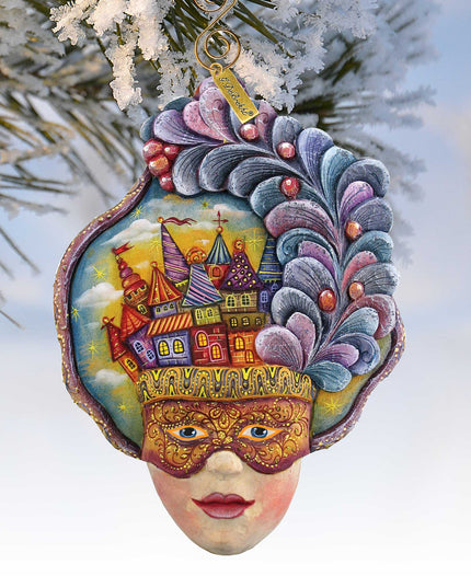 Castle Carnival Mask Sculpted Ornament by G. DeBrekht - 621145