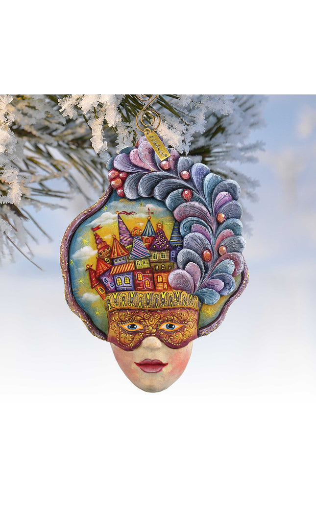 Castle Carnival Mask Sculpted Ornament by G. DeBrekht - 621145