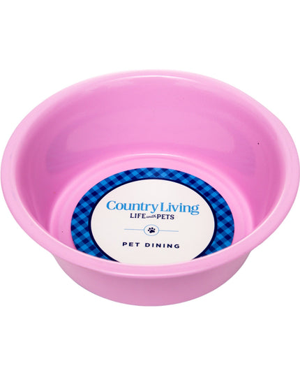 Country Living Set of 2 Coated Stainless Steel Heavy Dog Bowls - Ideal for Medium to Large Breeds