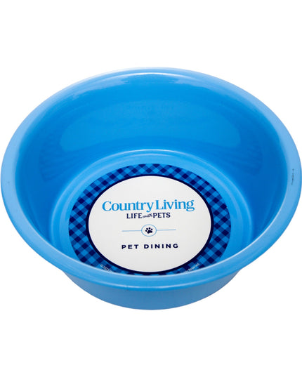 Country Living Set of 2 Coated Stainless Steel Heavy Dog Bowls - Ideal for Medium to Large Breeds