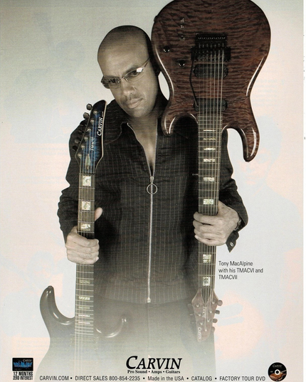 CARVIN GUITARS - Tony MacAlpine - 2007 Print Advertisement