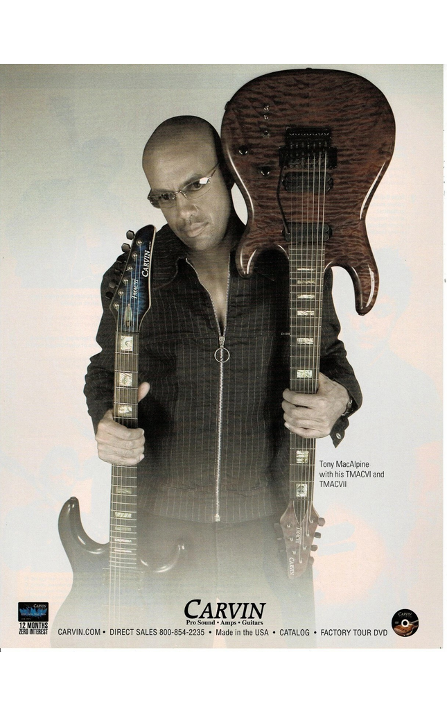 CARVIN GUITARS - Tony MacAlpine - 2007 Print Advertisement