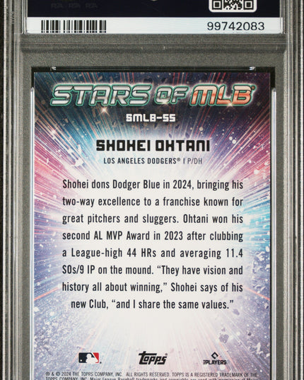 Graded 2024 Topps Shohei Ohtani #SMLB55 Stars of MLB Baseball Card PSA 10 Gem Mint