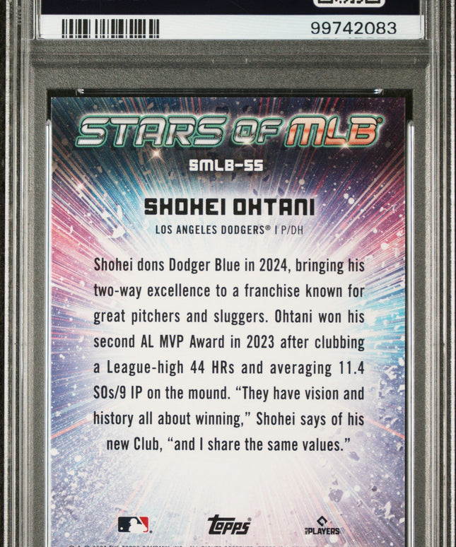 Graded 2024 Topps Shohei Ohtani #SMLB55 Stars of MLB Baseball Card PSA 10 Gem Mint