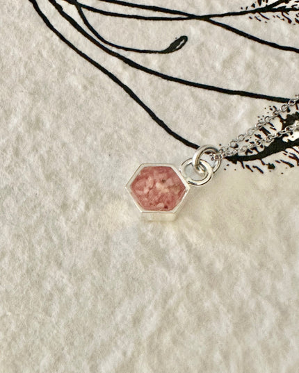 Petite Hexagon Gemstone Necklace
